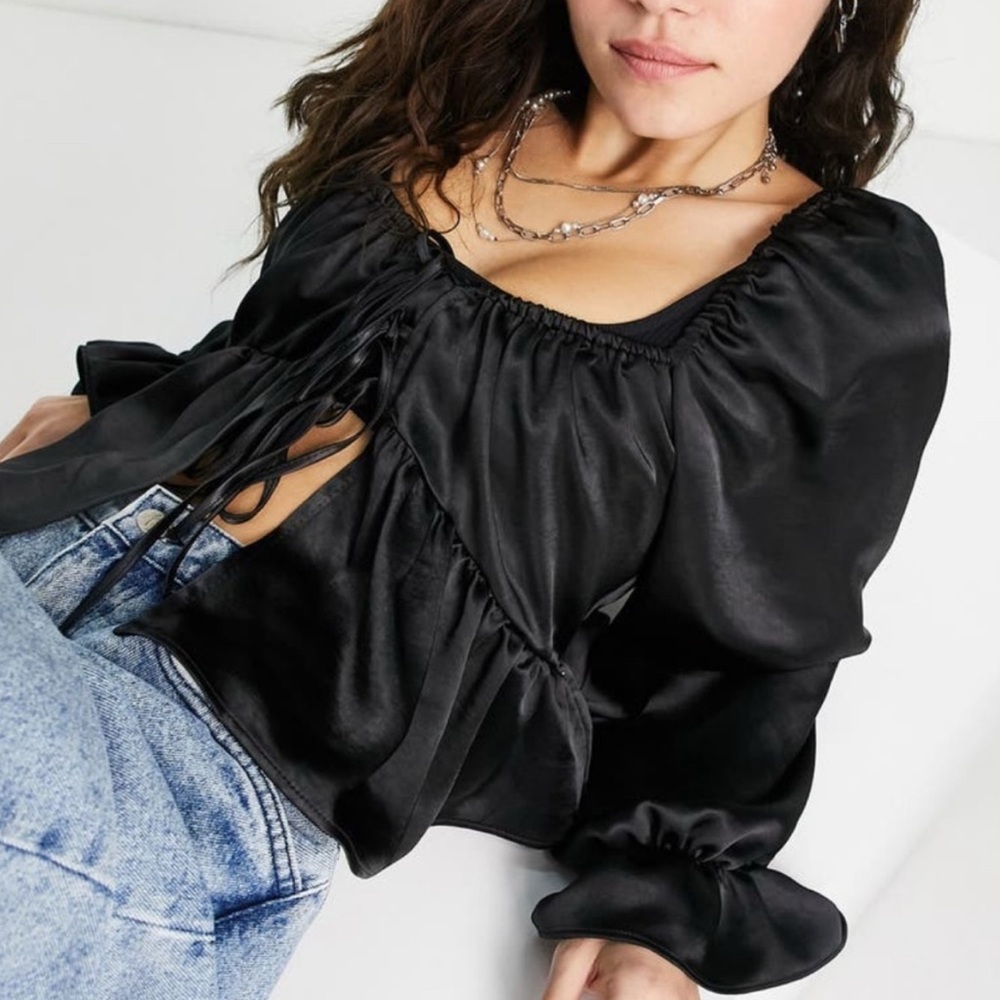 Topshop Front Tie Top